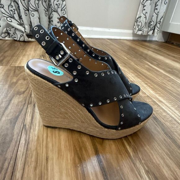 Report Caden Dark Grey Suede Espadrille Wedge Size 9 NWOT - Picture 3 of 6